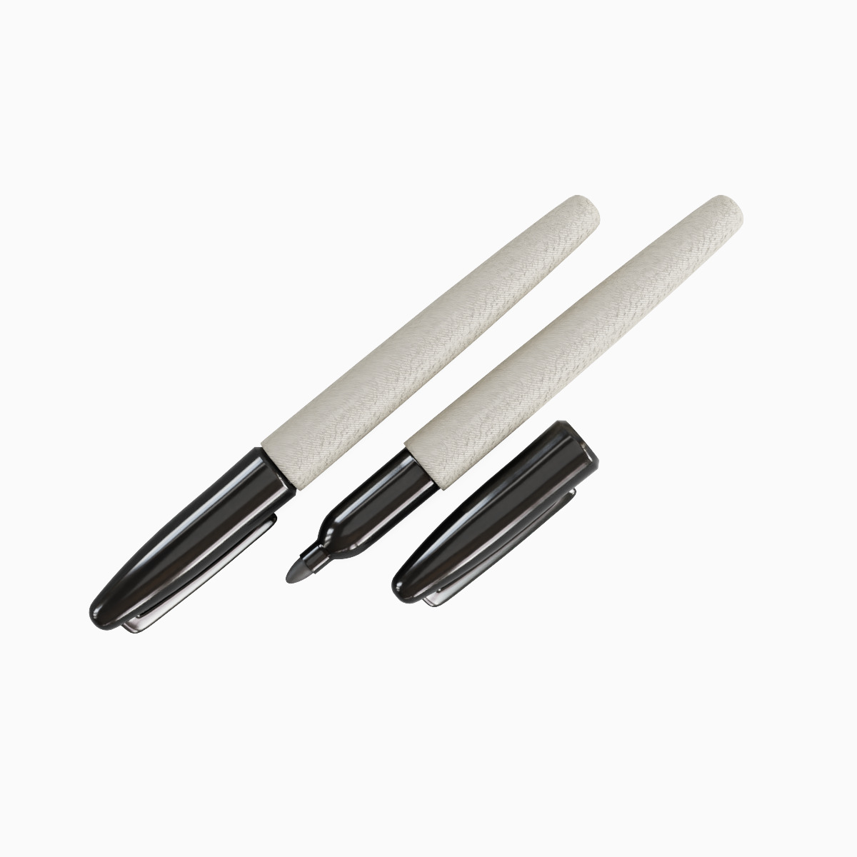 Fine Point Marker Set Low-poly 3D model_8