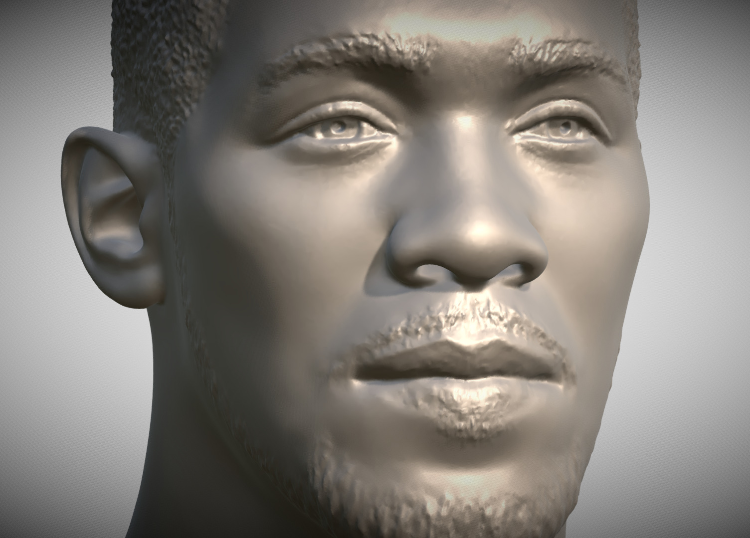 Anthony Joshua bust 3D print model_10
