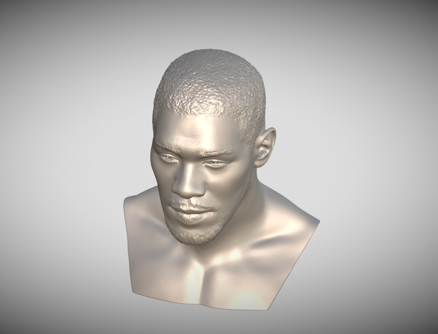 Anthony Joshua bust 3D print model_12