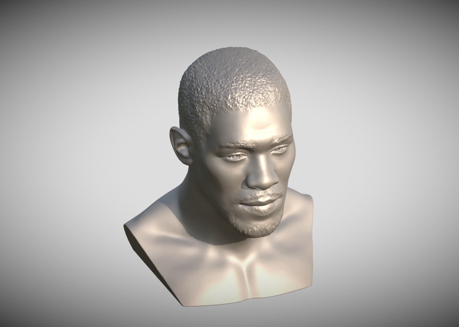 Anthony Joshua bust 3D print model_11