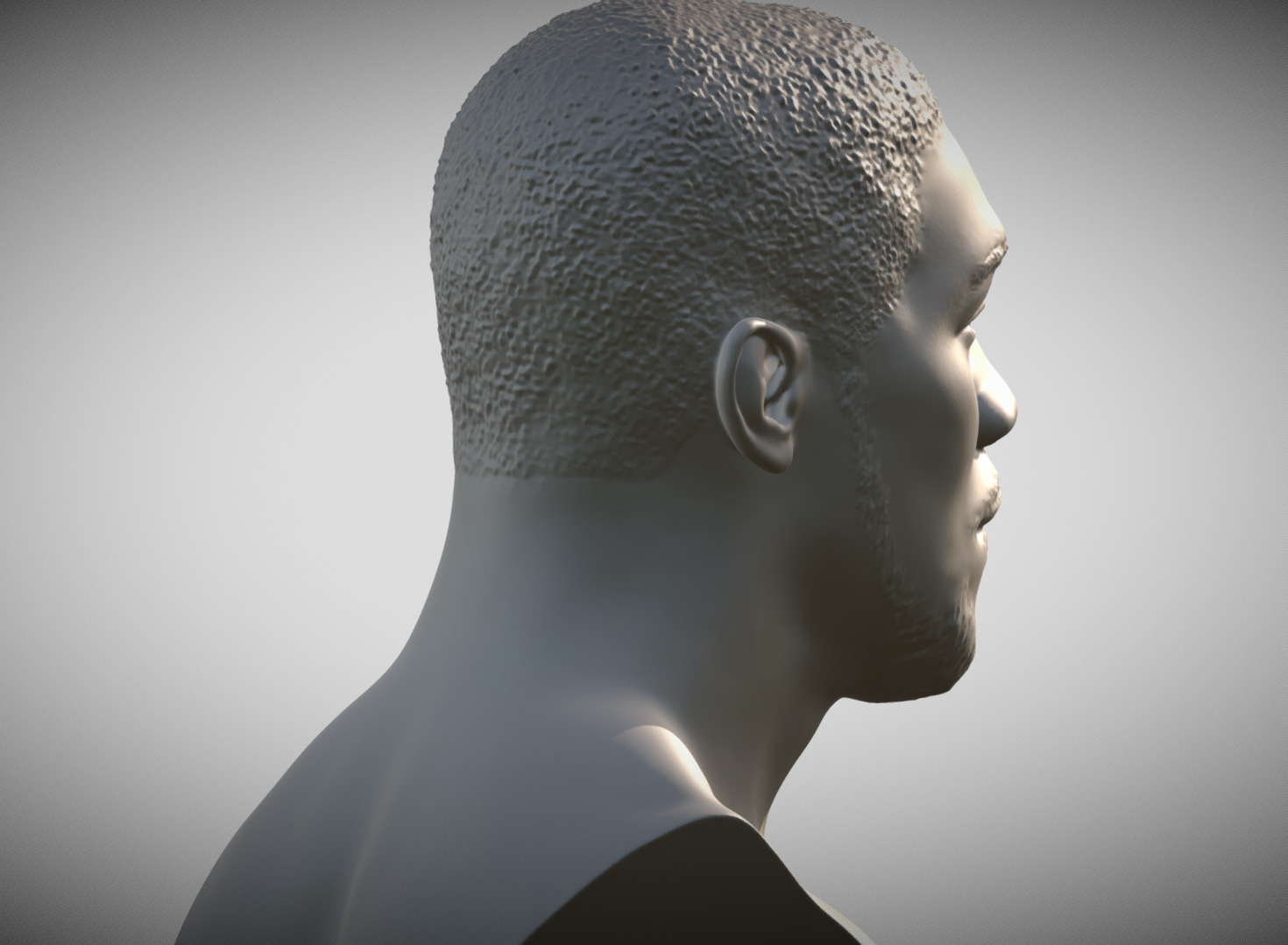 Anthony Joshua bust 3D print model_6