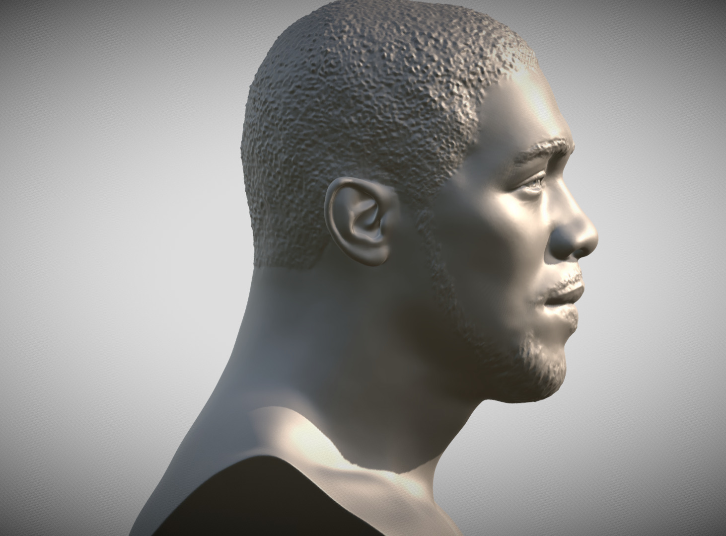 Anthony Joshua bust 3D print model_7