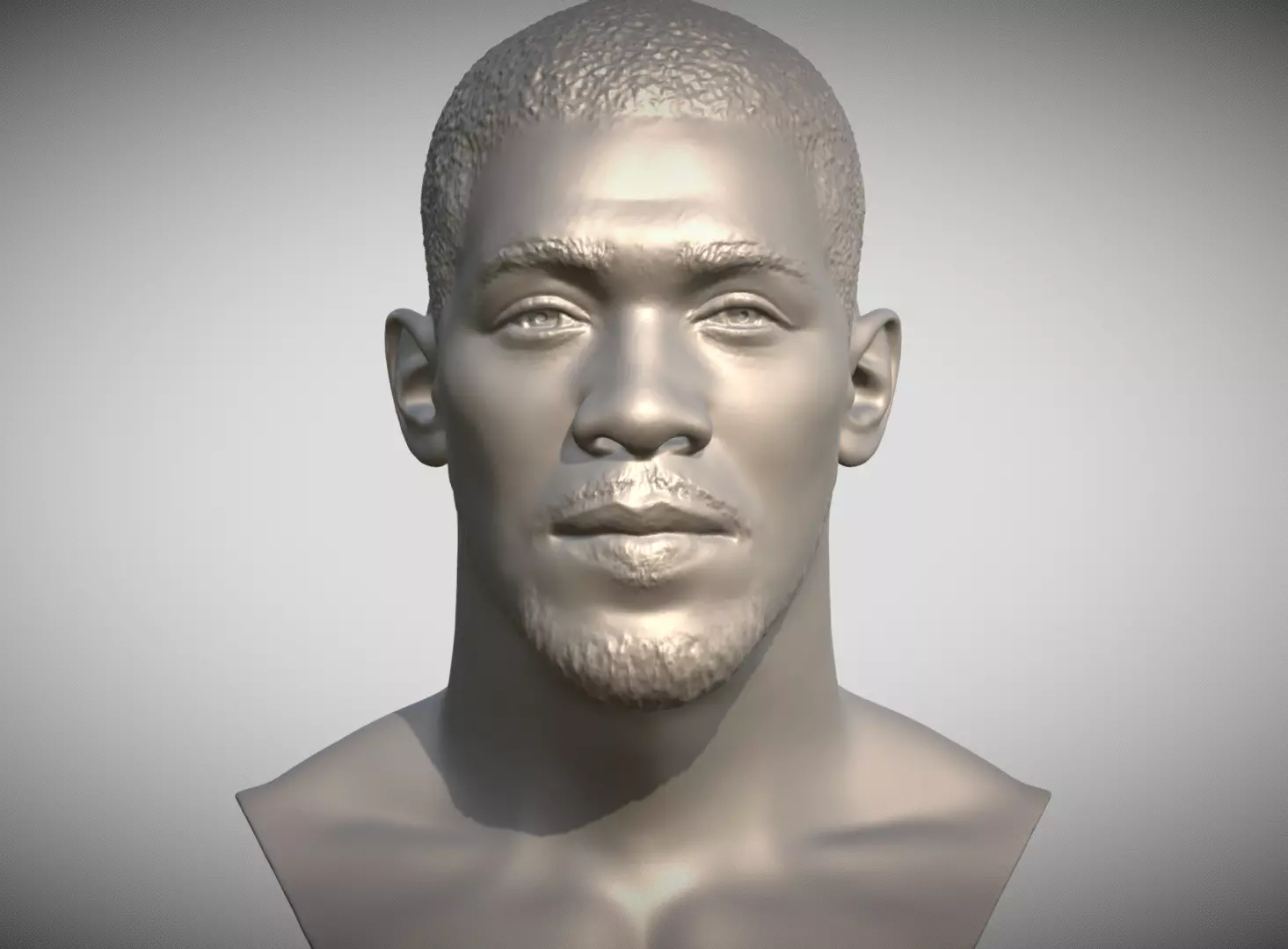 Anthony Joshua bust 3D print model_0