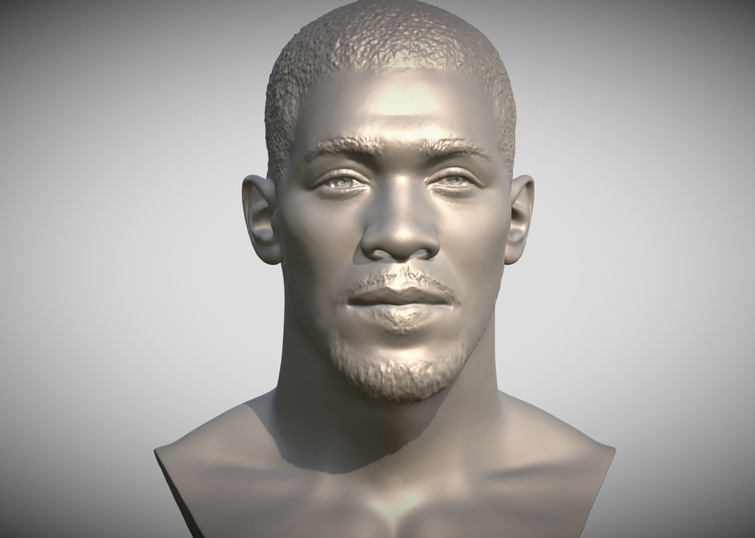 Anthony Joshua bust 3D print model_9