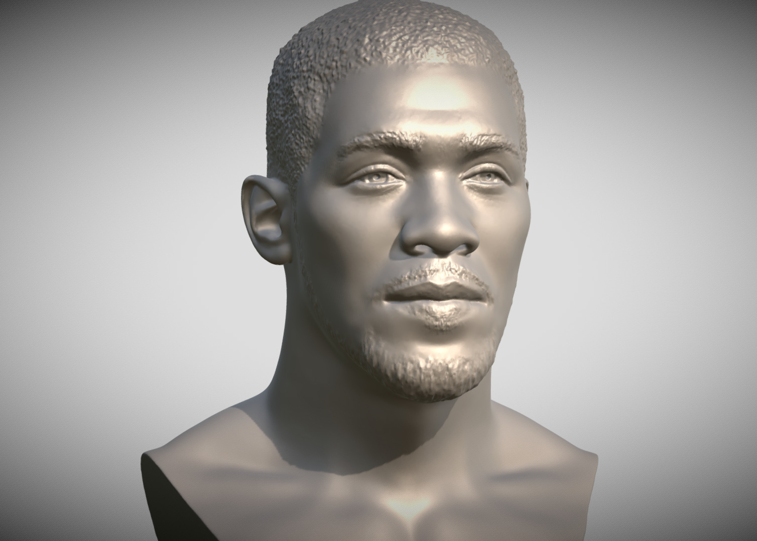 Anthony Joshua bust 3D print model_8