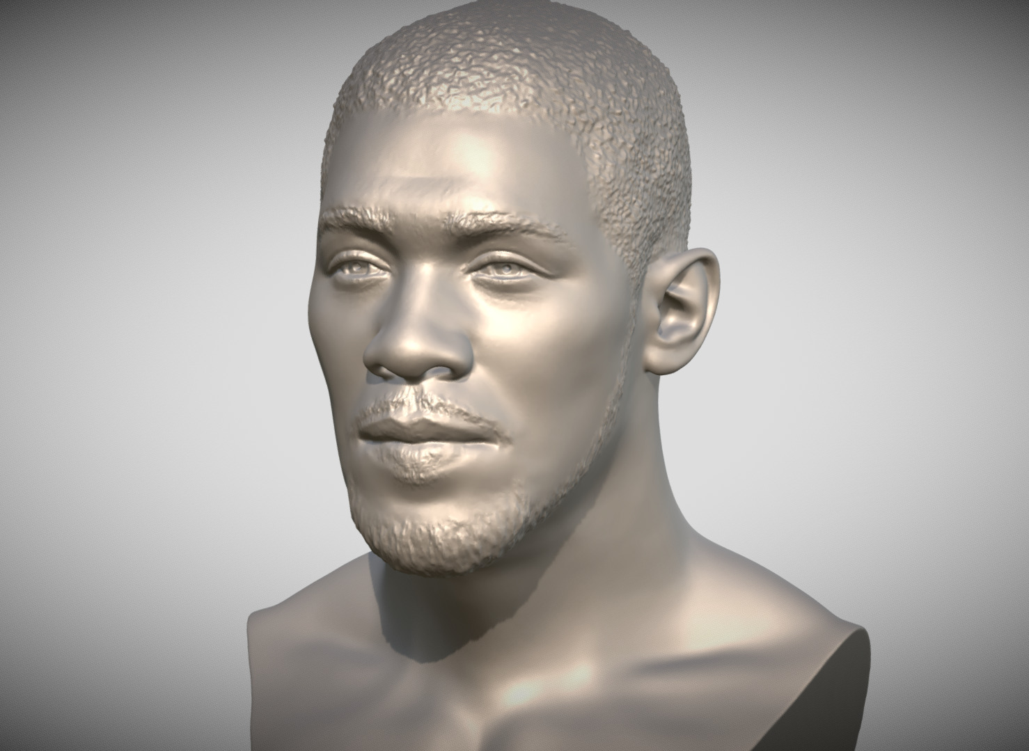 Anthony Joshua bust 3D print model_1