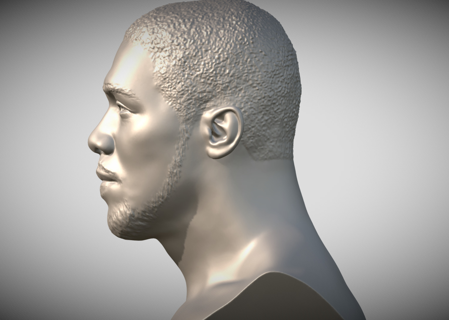 Anthony Joshua bust 3D print model_4
