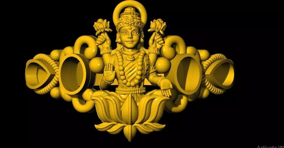 laxmi ring 3dm file 3D print model_0
