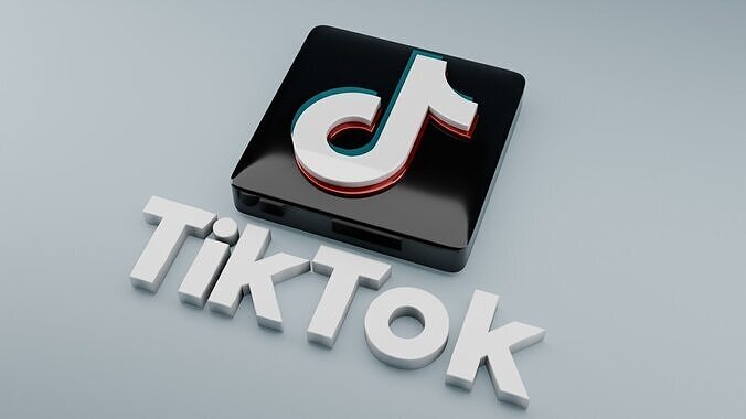 Tiktok 3D logo 3D model