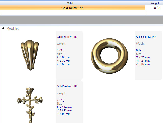 Rose cross pendant 3D print model_26