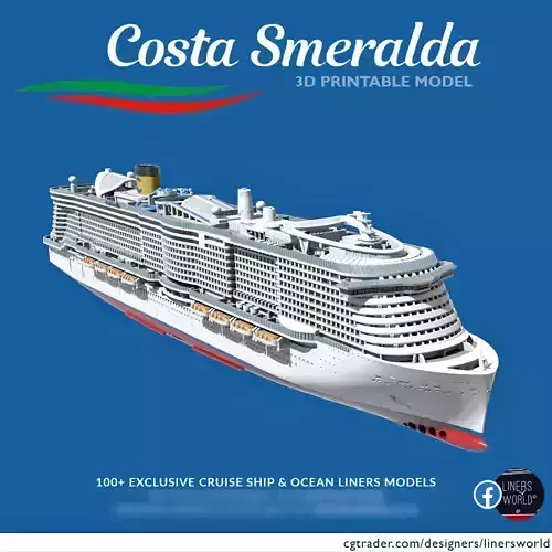 COSTA SMERALDA cruise ship print ready model