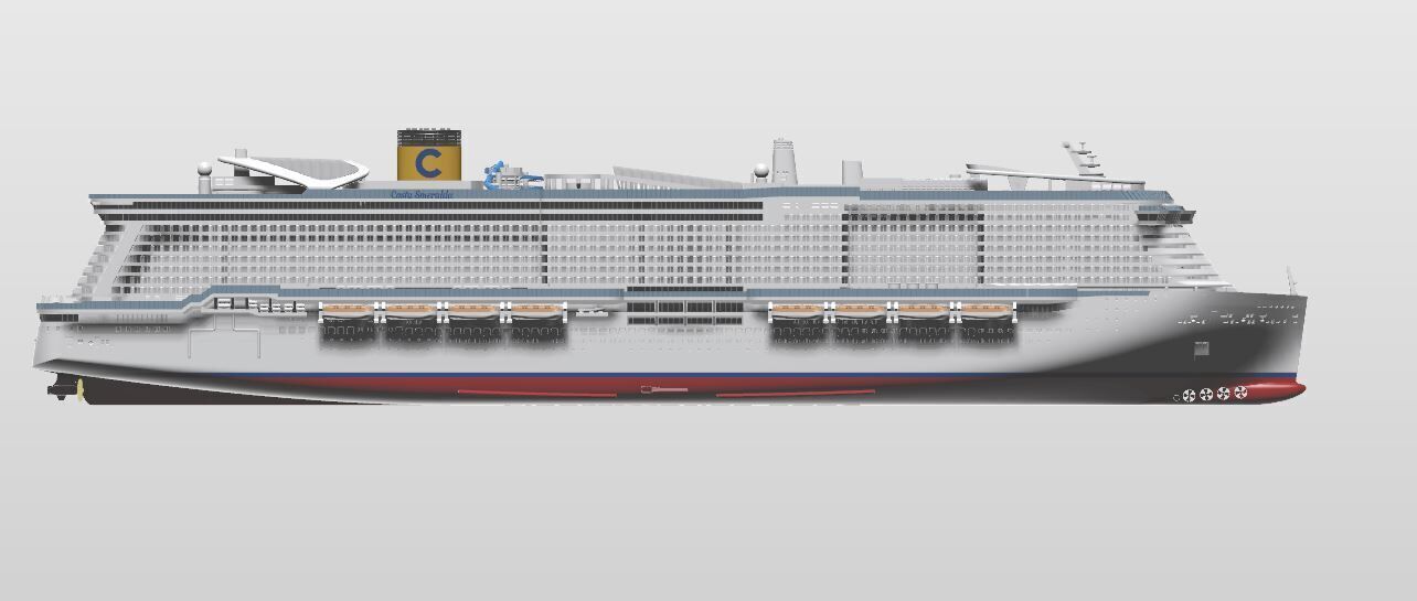 COSTA SMERALDA cruise ship print ready model 3D print model_3