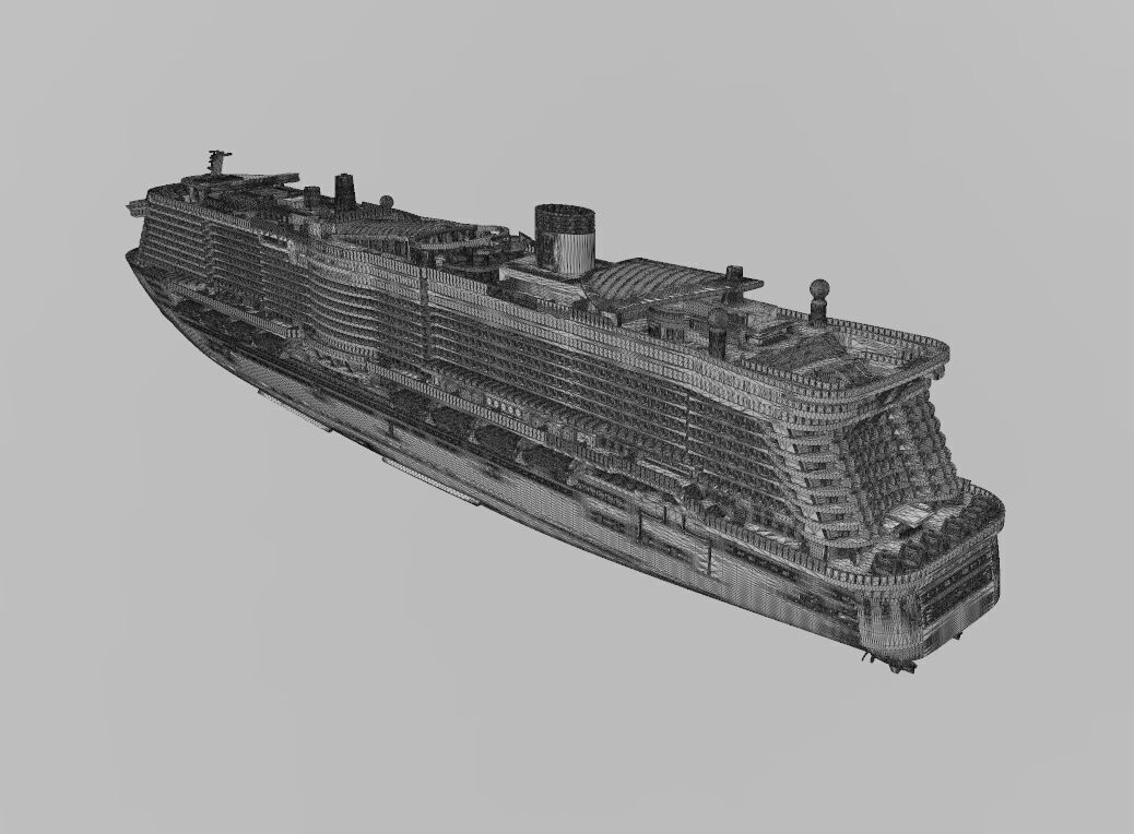 COSTA SMERALDA cruise ship print ready model 3D print model_7