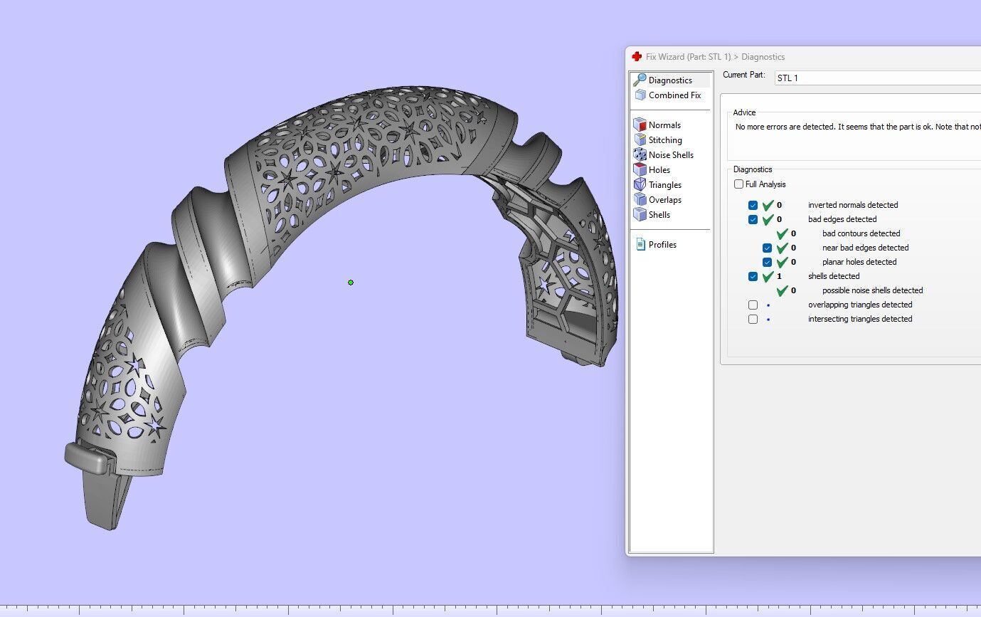 Locked bracelet 3D print model_1