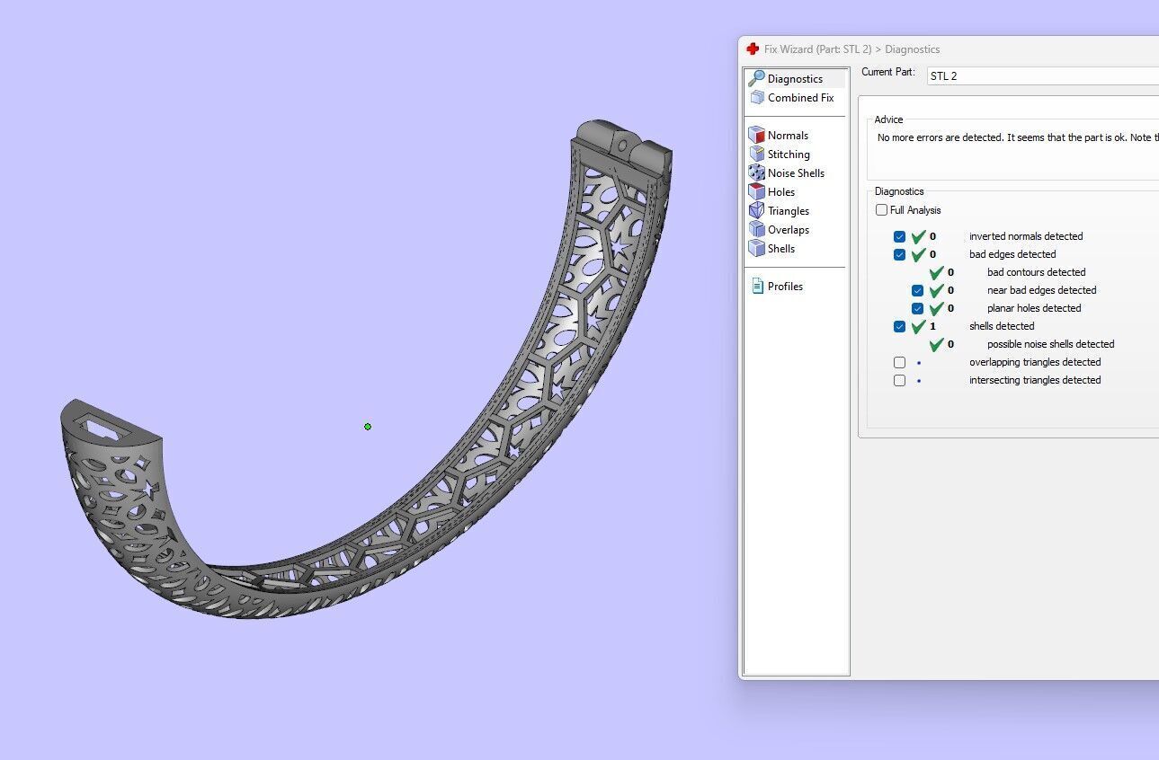 Locked bracelet 3D print model_2