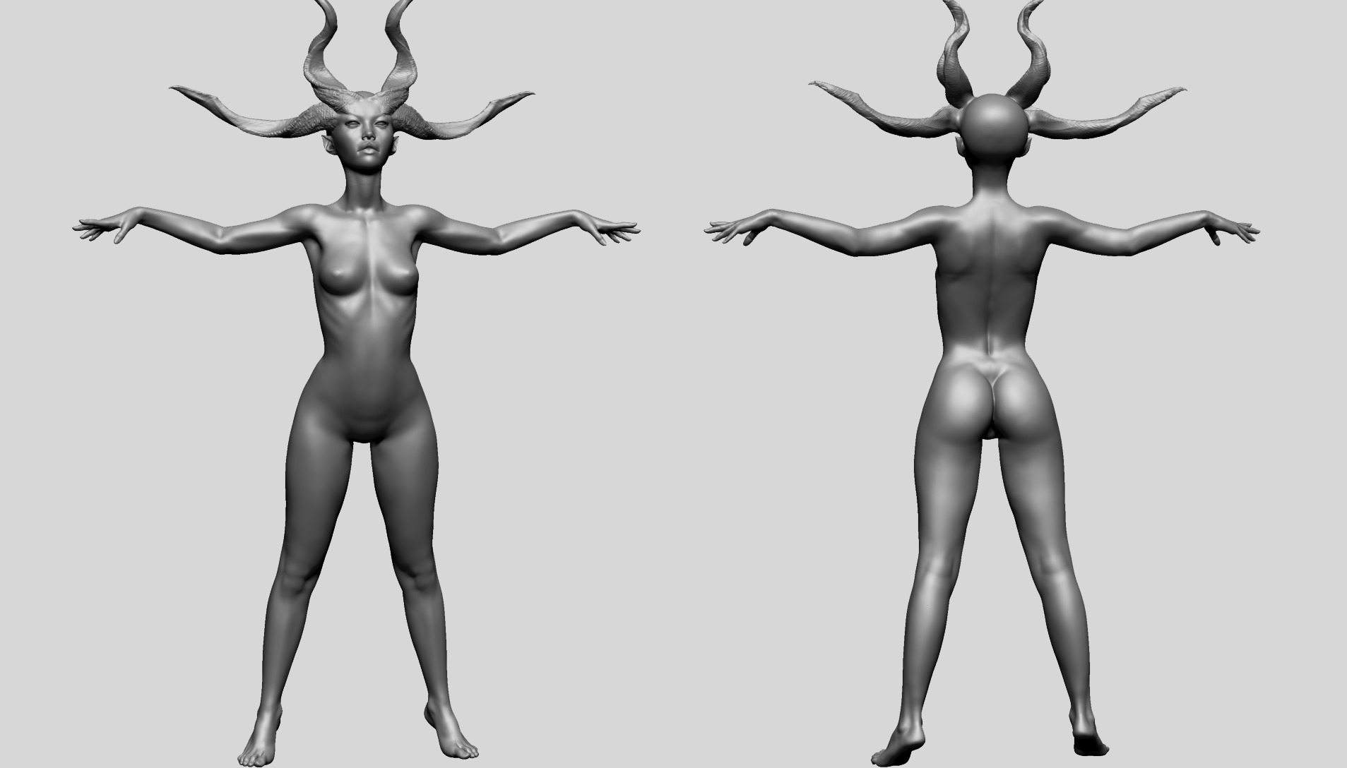 Fantasy Female Model B 3D model_1