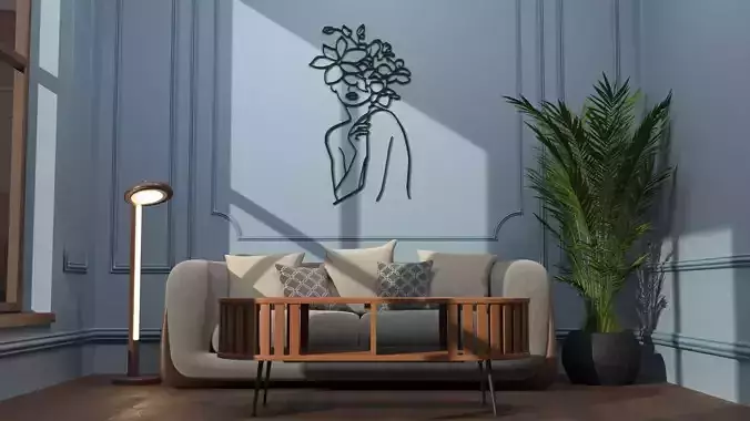 Decorative Line Art Wall Panels