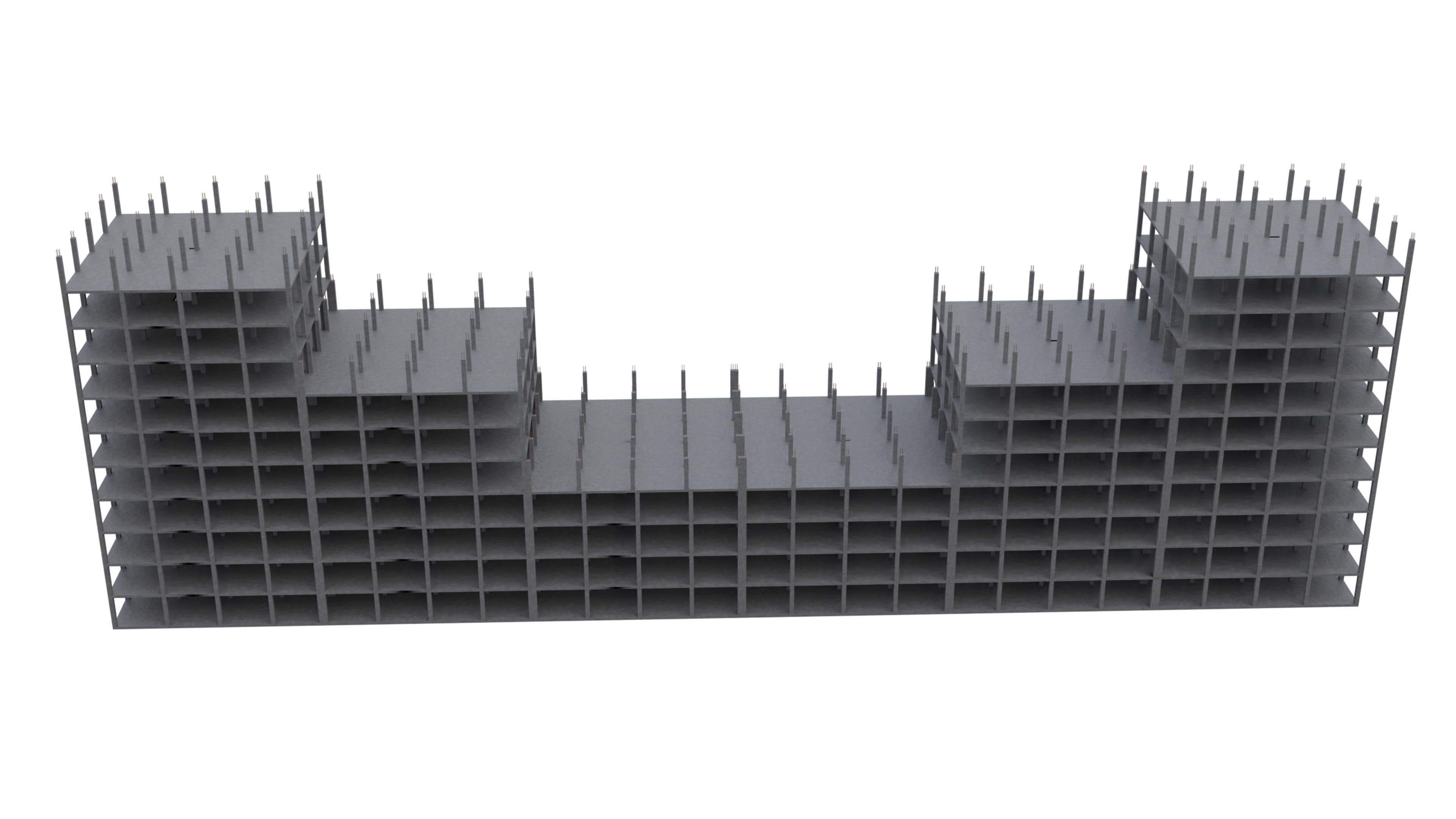 Modular Building Low-poly 3D model_5