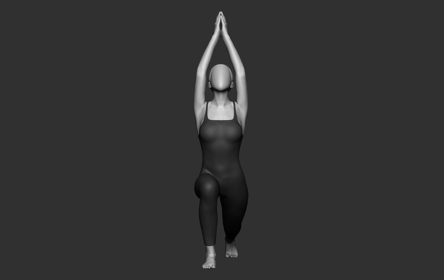 Warrior I - Yoga Essence 3D print model_11