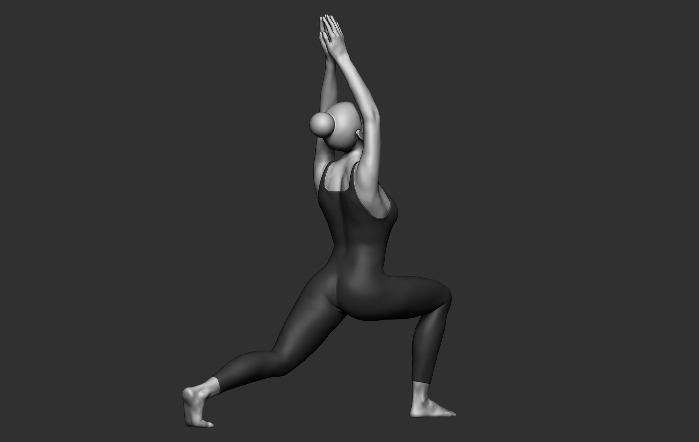 Warrior I - Yoga Essence 3D print model_14