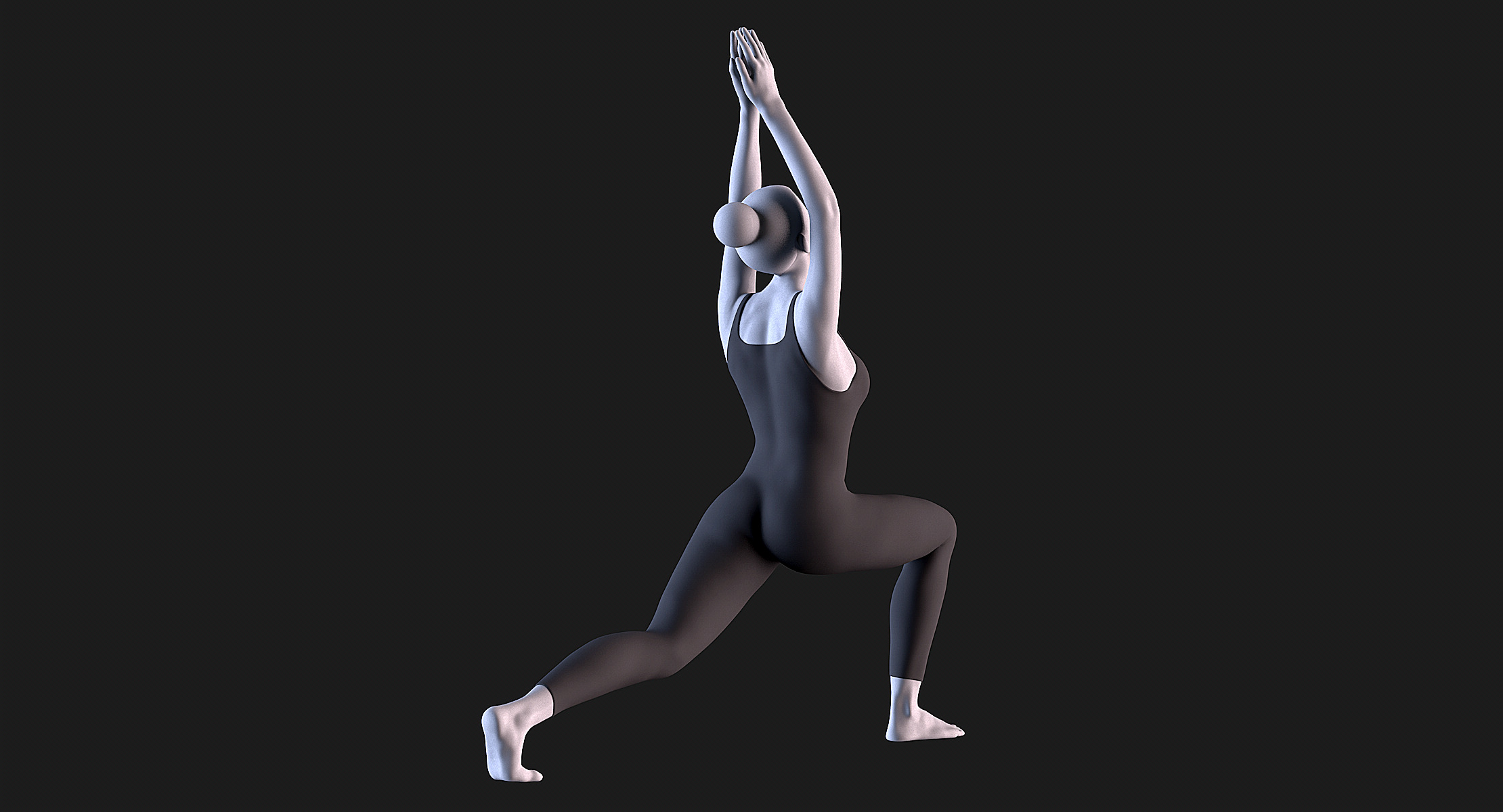 Warrior I - Yoga Essence 3D print model_6