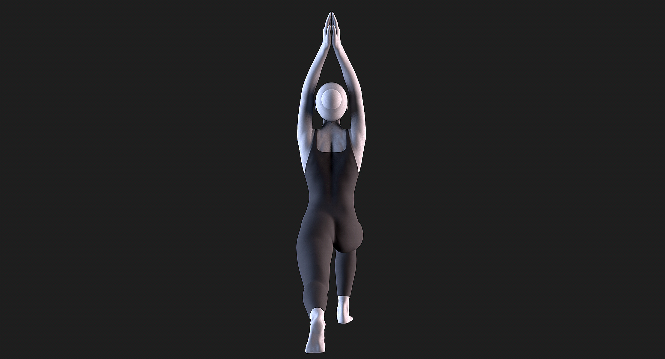 Warrior I - Yoga Essence 3D print model_7