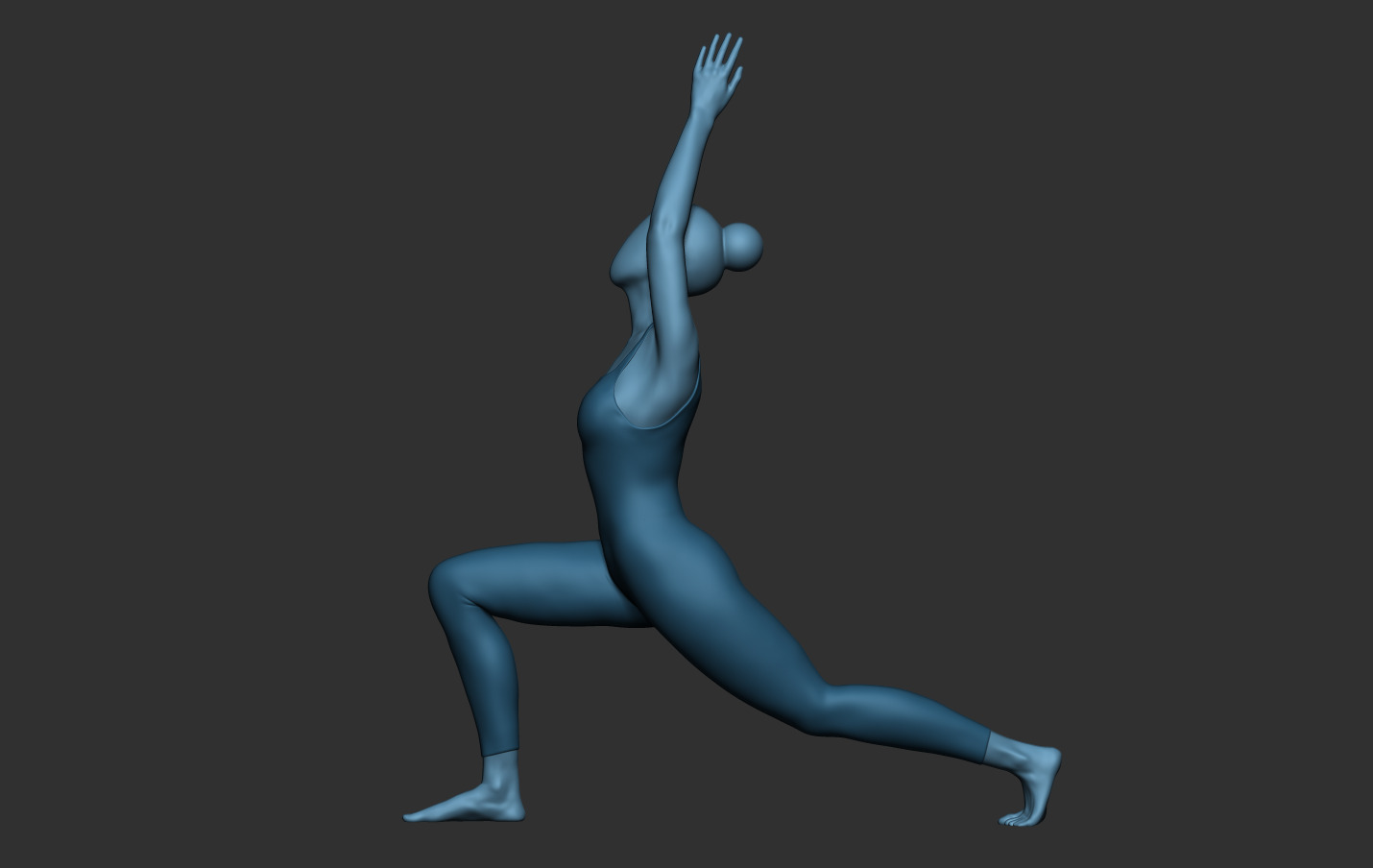 Warrior I - Yoga Essence 3D print model_17