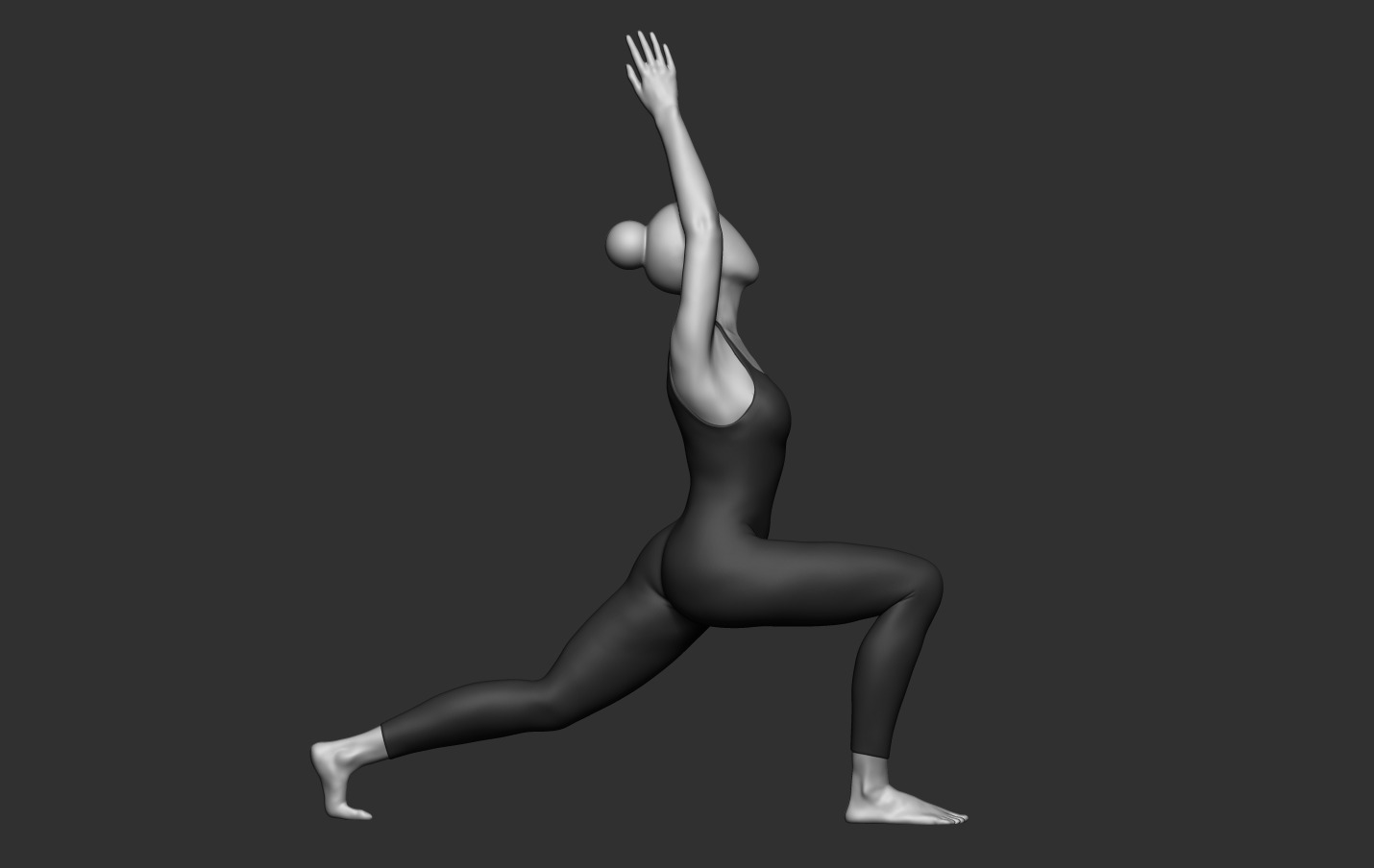 Warrior I - Yoga Essence 3D print model_13