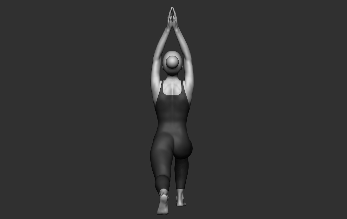 Warrior I - Yoga Essence 3D print model_15