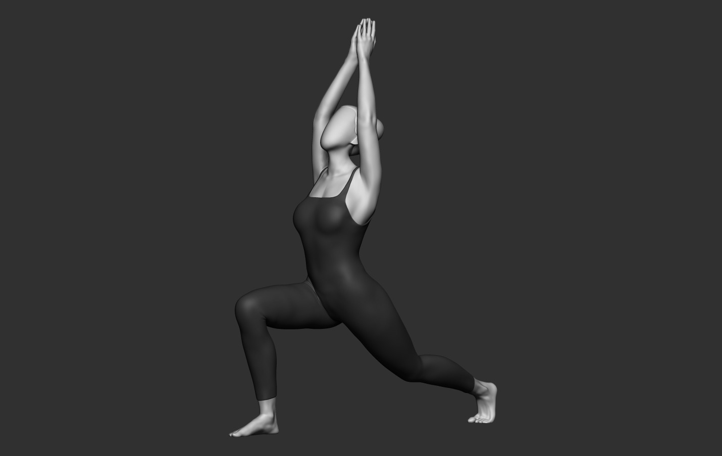 Warrior I - Yoga Essence 3D print model_10