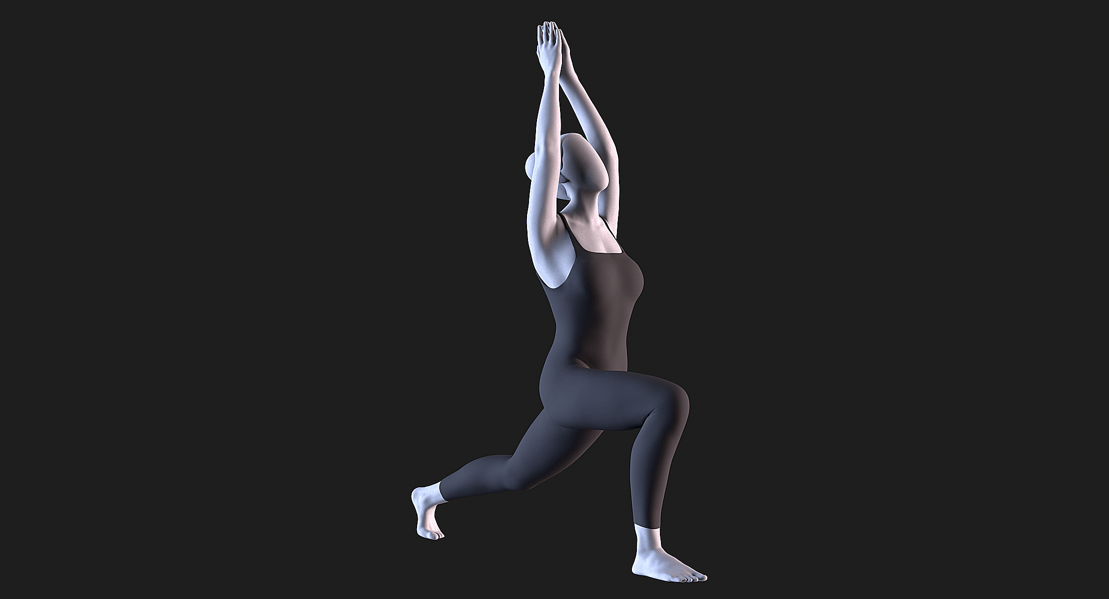 Warrior I - Yoga Essence 3D print model_4
