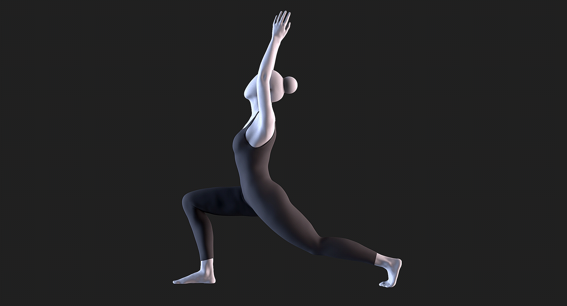 Warrior I - Yoga Essence 3D print model_1