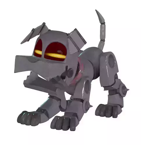 Muttski the Robian Dog Low-poly 3D model