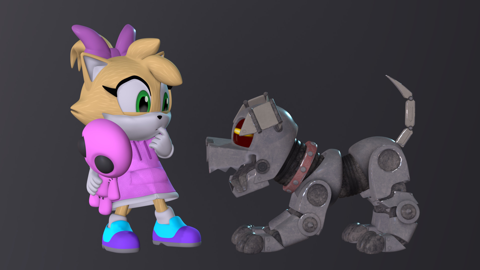 Muttski the Robian Dog Low-poly 3D model_2