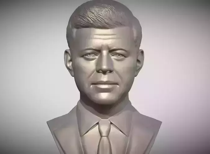 John F Kennedy bust 3D print model