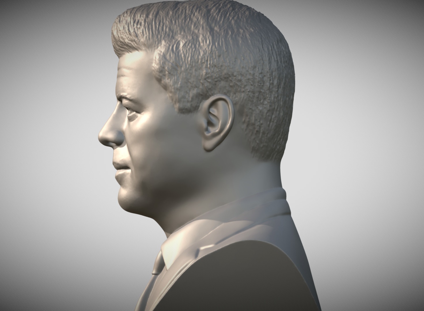 John F Kennedy bust 3D print model_4
