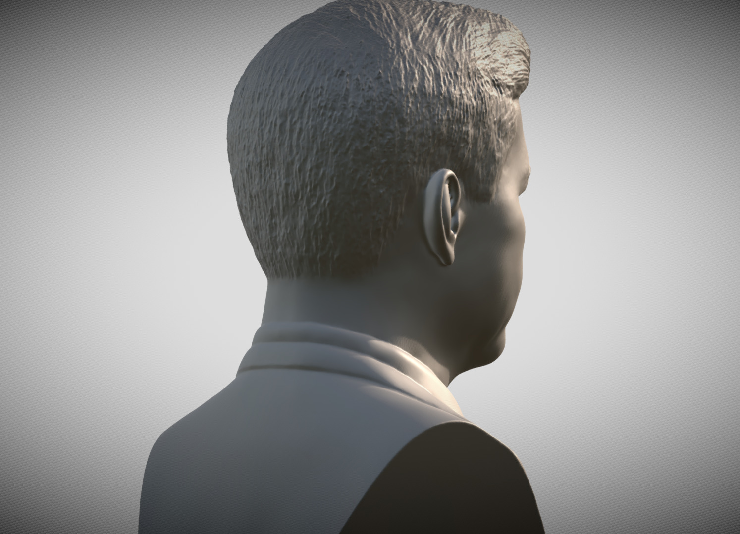 John F Kennedy bust 3D print model_6
