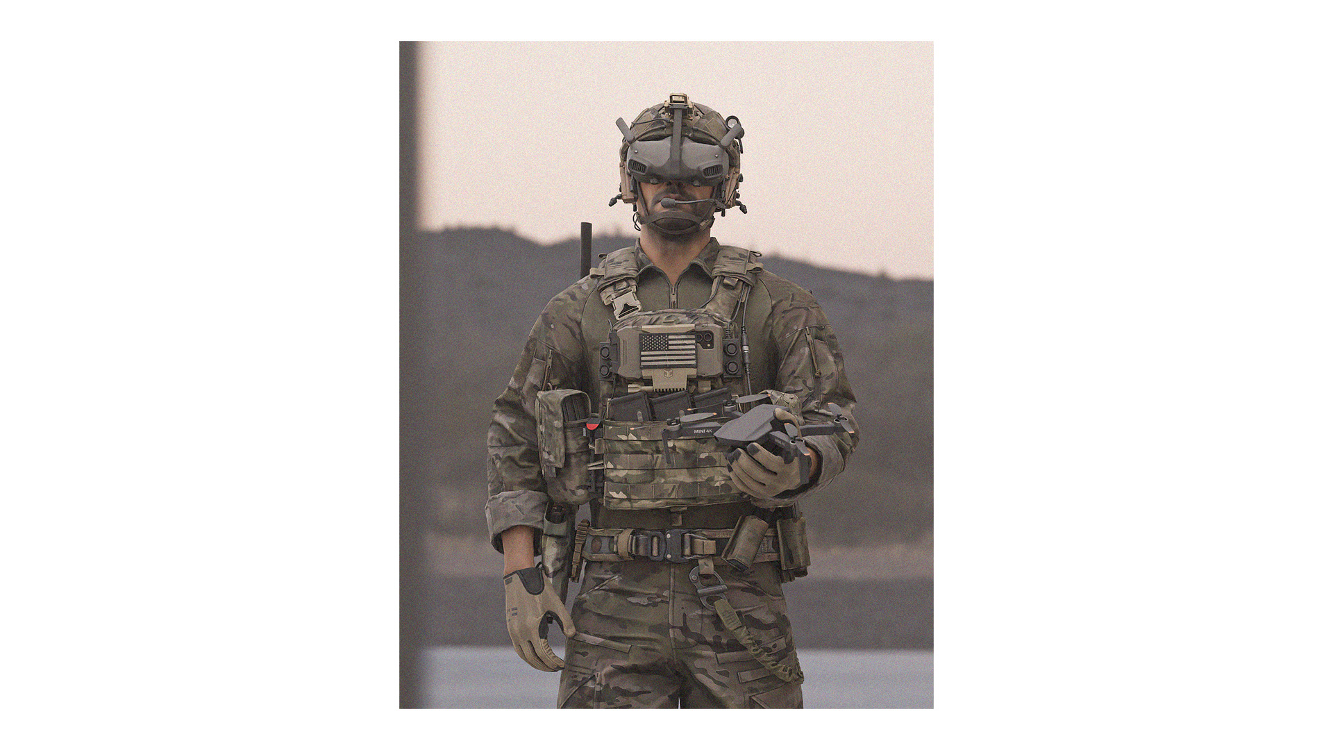 DJI DRONE GOGGLES Low-poly 3D model_6