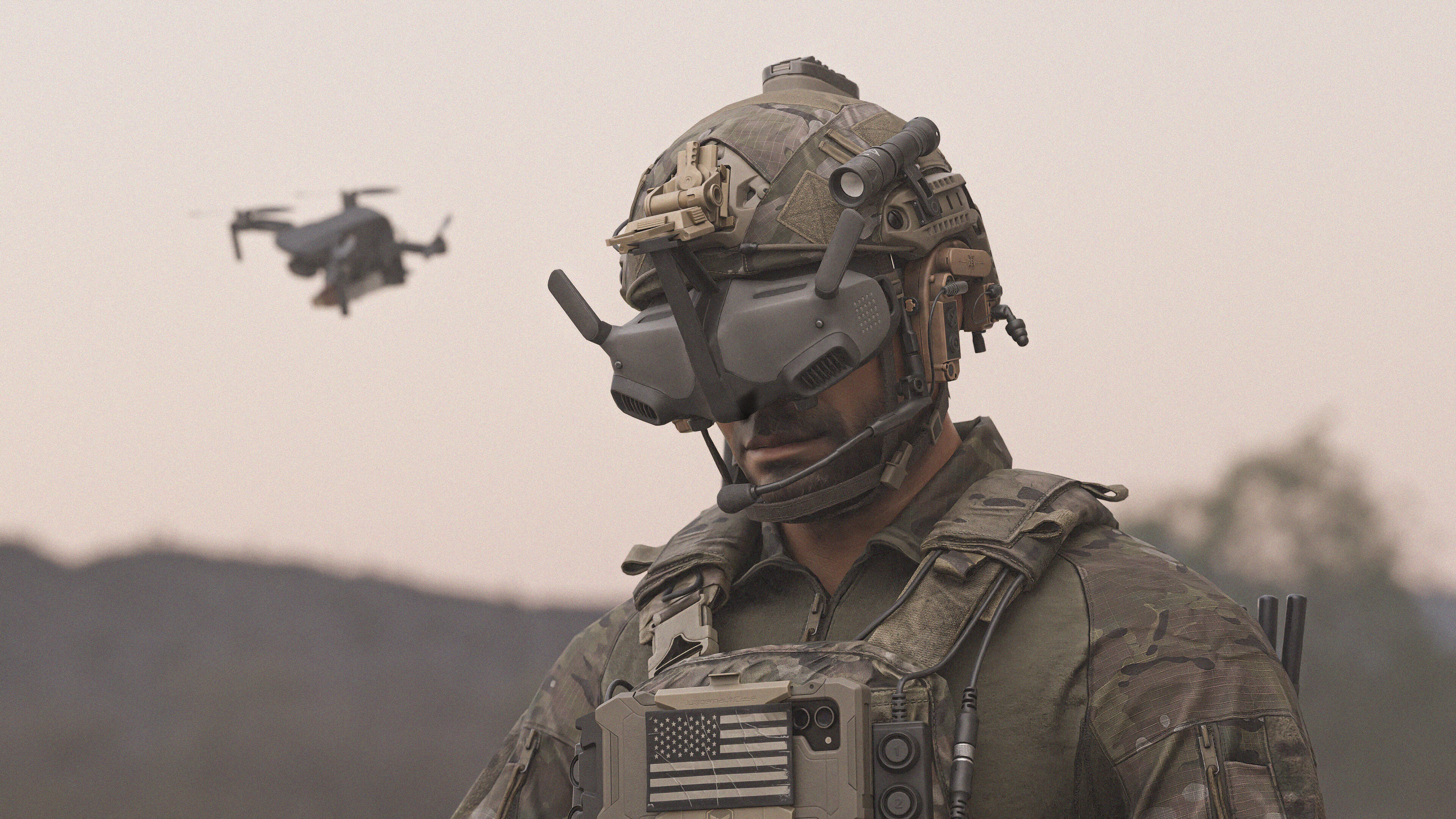 DJI DRONE GOGGLES Low-poly 3D model_2