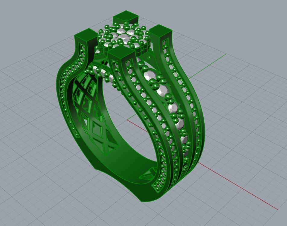 Two piece solitaire ring 3D print model_4