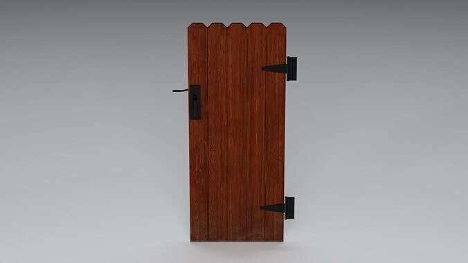 Fence Door Low-poly 3D model