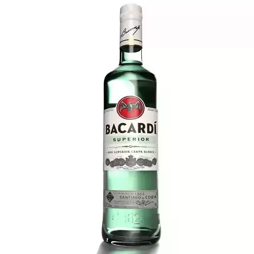 Bacardi Rum Alcohol Bottle