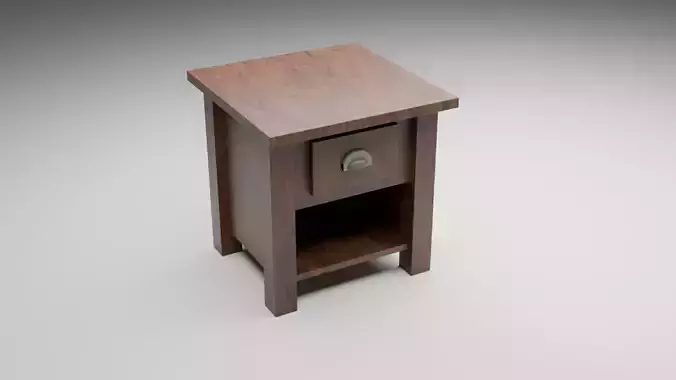 Antique End Table Low-Poly 3D-Model