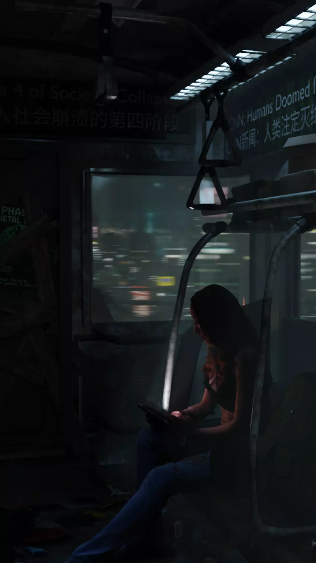 FREE Cyberpunk Subway Interior Scene Blurred Free 3D model