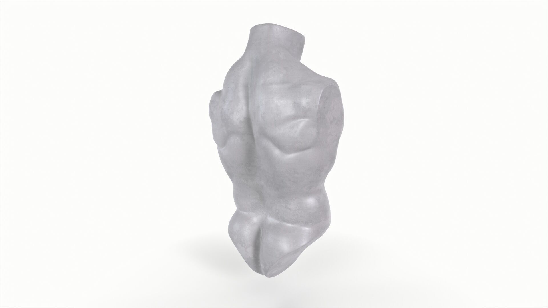 Male Torso Base Mesh Low-poly 3D model_21