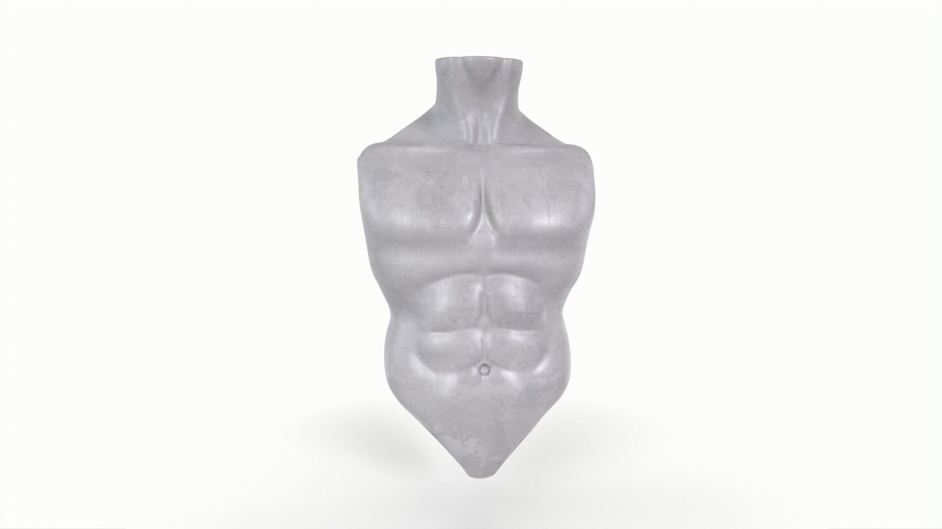 Male Torso Base Mesh Low-poly 3D model_18