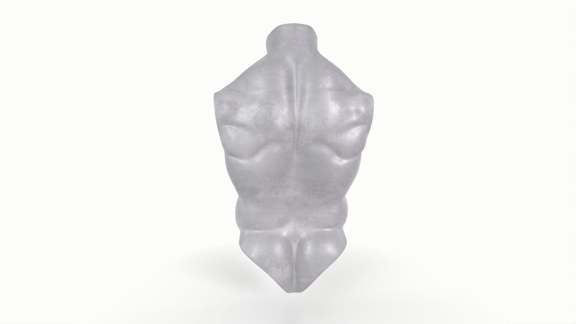 Male Torso Base Mesh Low-poly 3D model_22