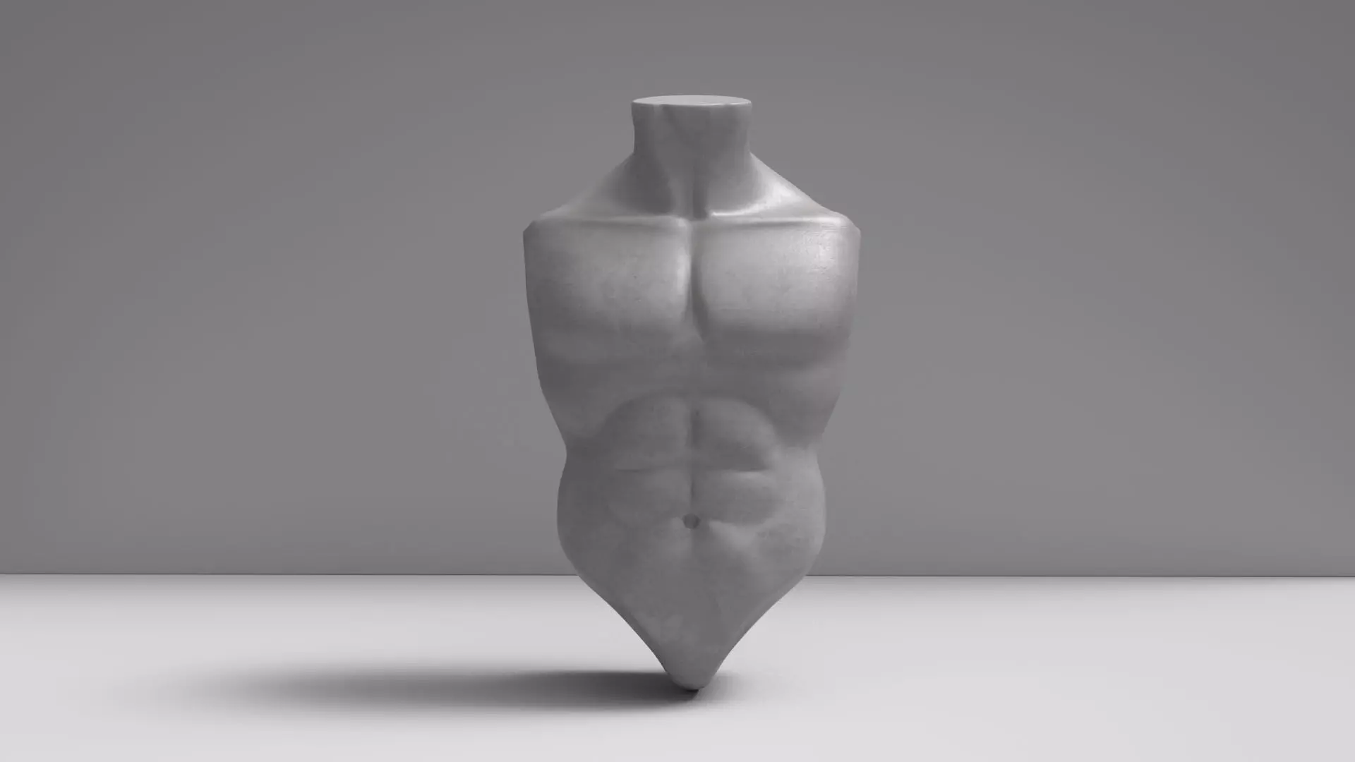 Male Torso Base Mesh Low-poly 3D model_0