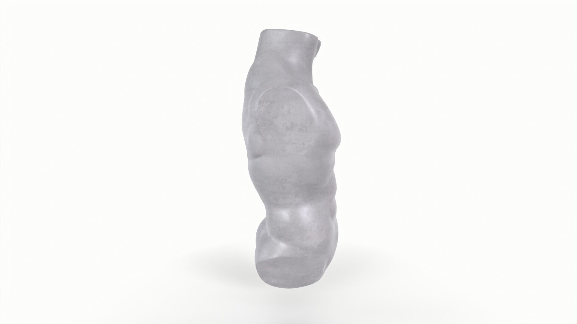 Male Torso Base Mesh Low-poly 3D model_20