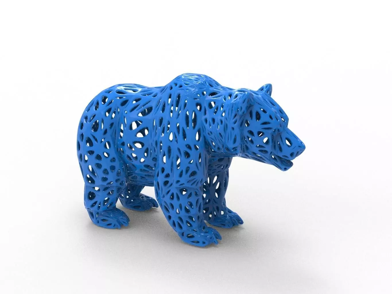 Bear Voronoi Style 3D print model_0